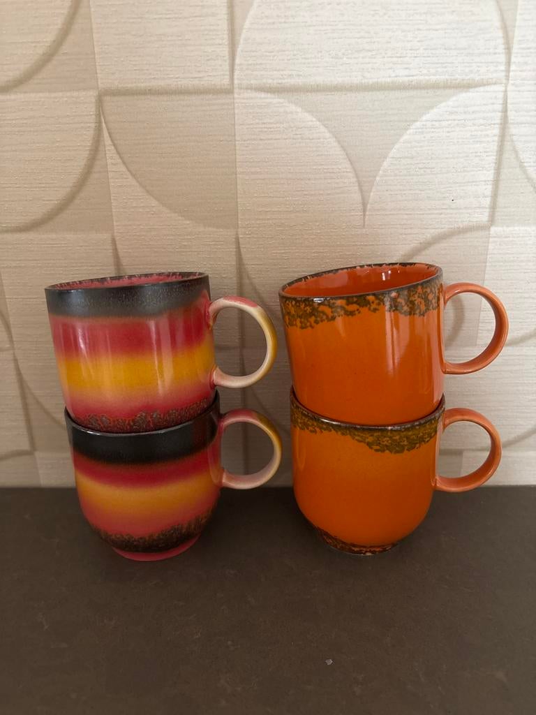 Nieuwe HKliving koffiekopjes - set van 4, Verzenden, Keramiek, Nieuw, Overige stijlen