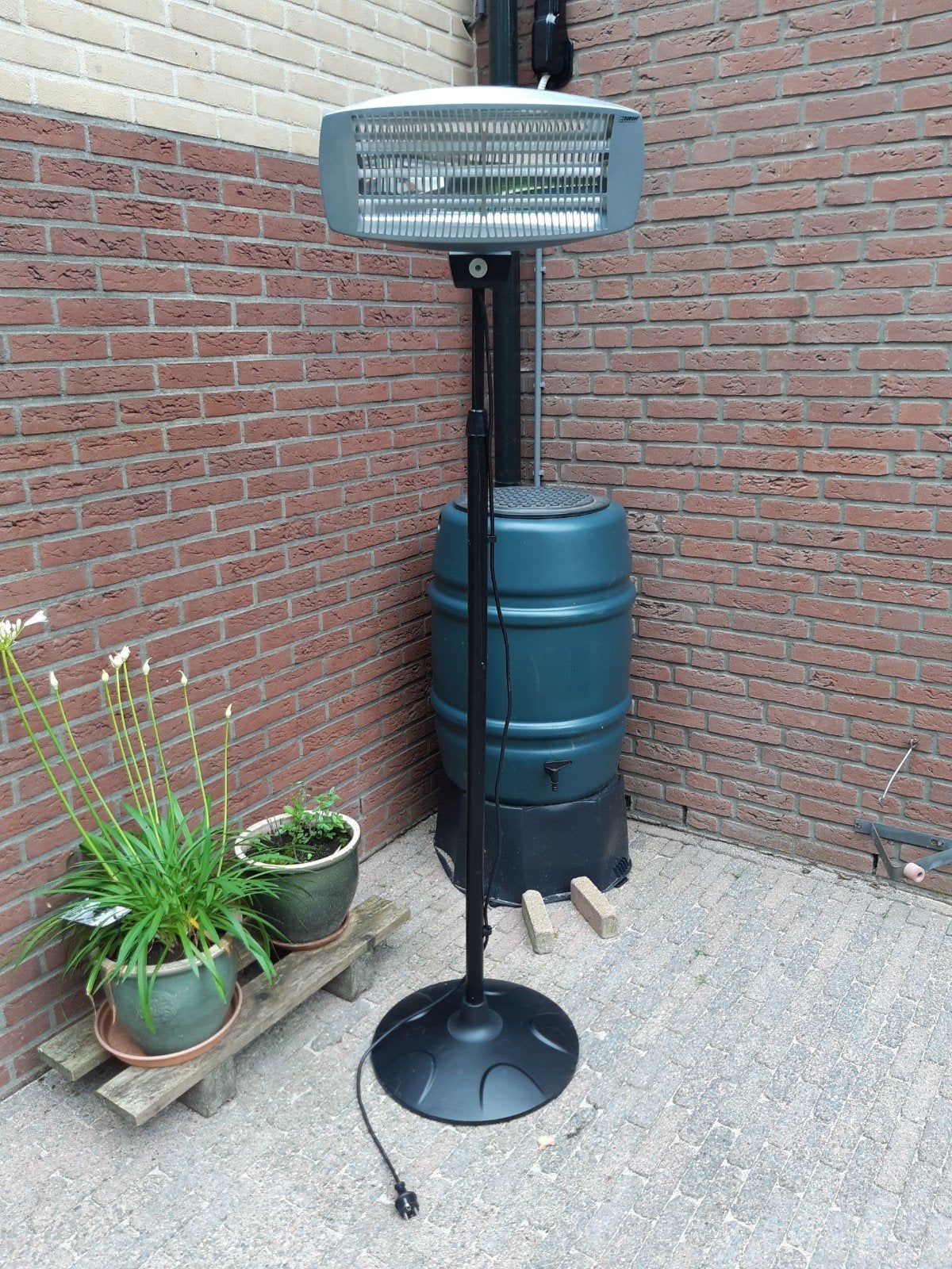 Eurom  Terrasverwarmer - Elektrisch, Verstelbaar, Vloer, Zo goed als nieuw, Draaibaar, Ophalen