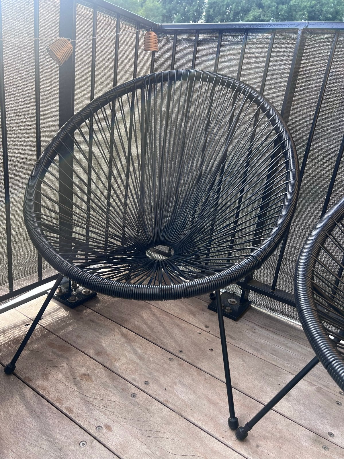 2x Loungestoel UBBERUP B72xH83xD80 zwart, Tuin en Terras, Tuinstoelen, Ophalen, Zo goed als nieuw, Metaal