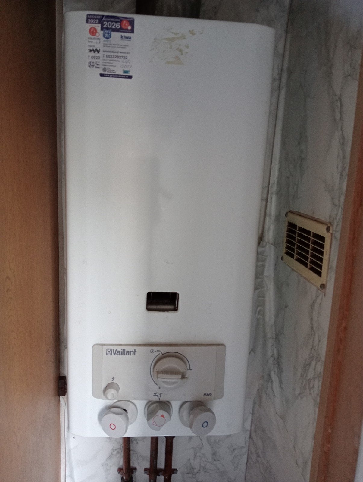 Vaillant MAG geiser - Goed onderhouden, Gebruikt, Cv-ketel of Combi-ketel, Minder dan 60 cm, Ophalen of Verzenden
