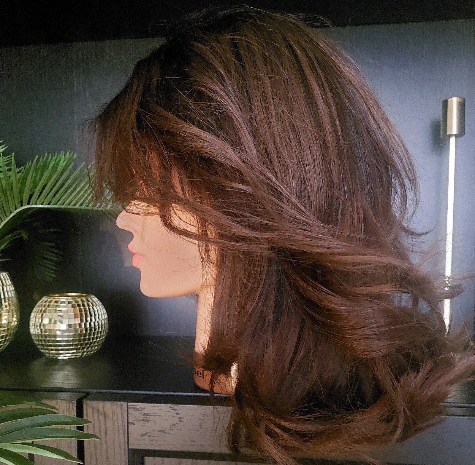 Raw Hair Bobline Pruik 14 inch HD Lace wig bruin echt haar, Ophalen of Verzenden, Nieuw, Pruik of Haarverlenging