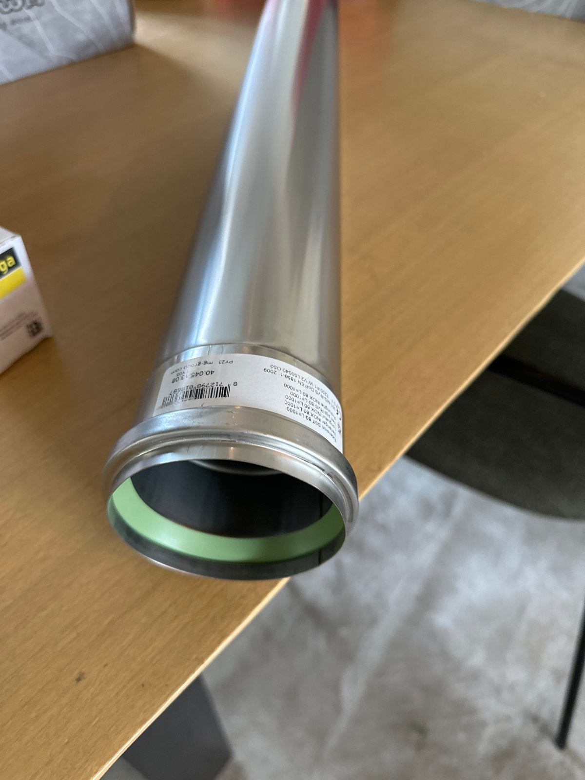Partij Burgerhout RVS rookgas afvoer,Verlengstuk80mmL=1000mm, 60 tot 80 mm, Nieuw, Ophalen of Verzenden, Rvs