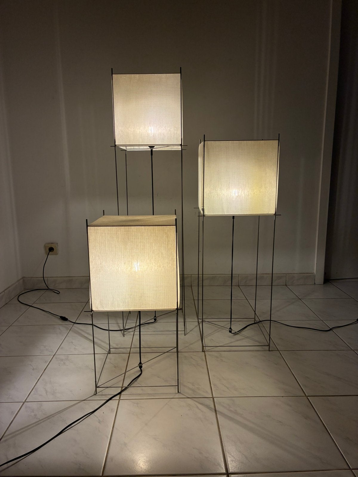 Set van drie Lotek vloerlampen Benno Premsela minimalisme, Ophalen, Gebruikt, Minimalisme, 100 tot 150 cm