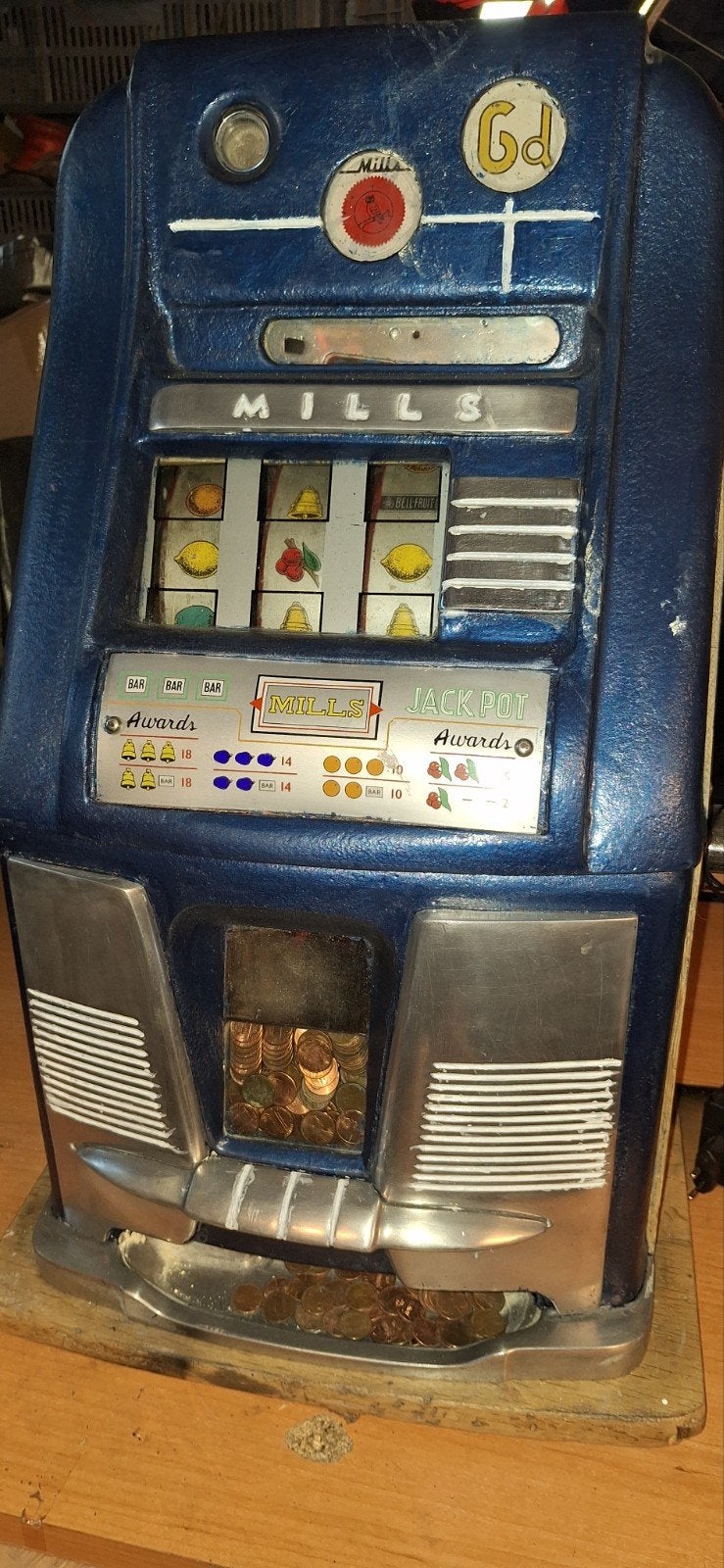 6x Vintage Slotmachines: Mills, Sega, Ascot, Astor - Werkend, Verzamelen, Overige munten, Ophalen of Verzenden, Gebruikt