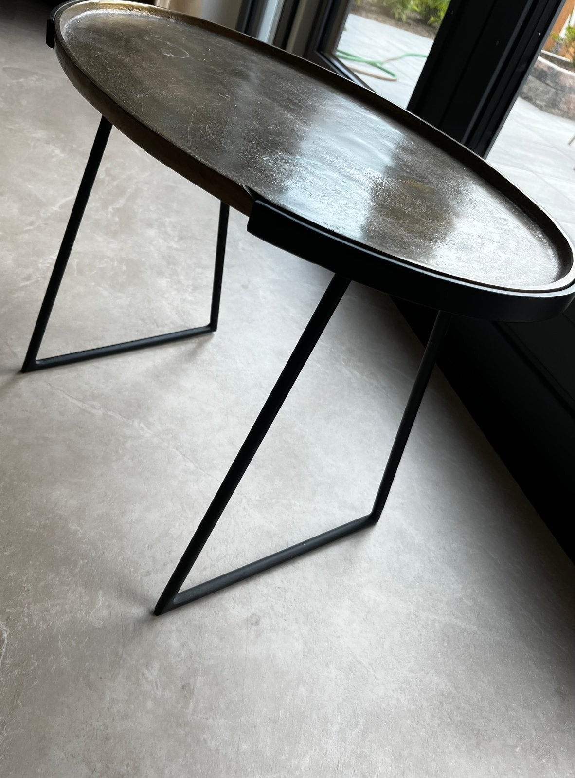 Metalen bijzettafel van Trendhopper, Ophalen, Gebruikt, Rond, 50 tot 100 cm
