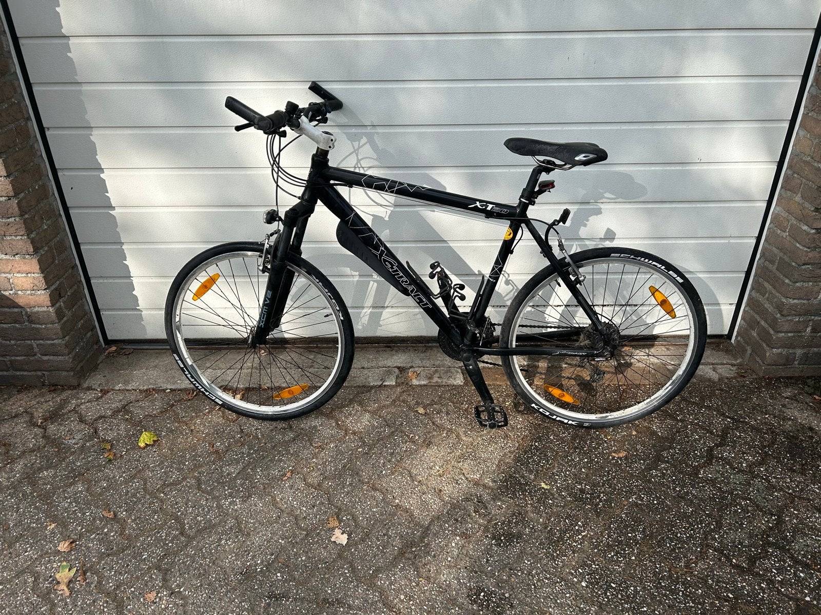 Zwarte XT Trekkingfiets met vering, shimano, Ophalen, Gebruikt, Vering