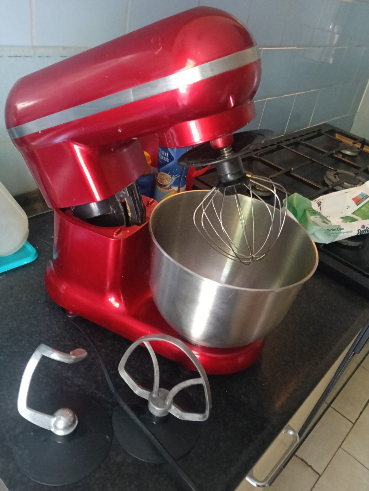 Bourgini Classic Kitchen Chef Keukenmachine - Rood, 4 liter of meer, Ophalen of Verzenden, Gebruikt, 3 snelheden of meer