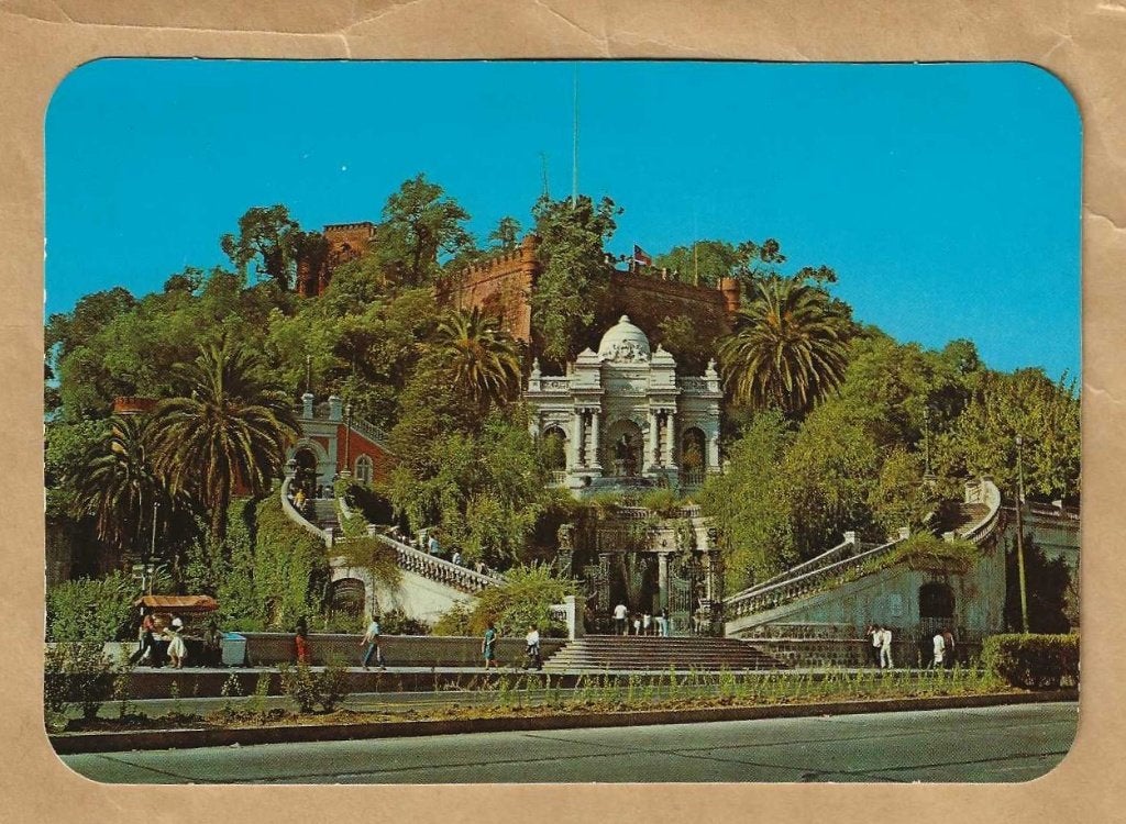 Ansichtkaart Cerro Santa Lucía, Santiago, Chili, Ophalen of Verzenden, 1960 tot 1980, Gelopen, Buiten Europa