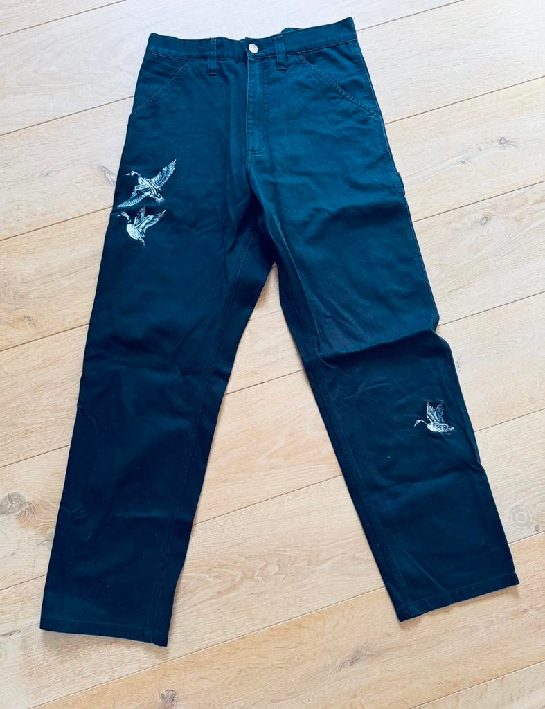 Carhartt WIP - Ducks Single Knee Pant, Ophalen of Verzenden, Zo goed als nieuw, Maat 46 (S) of kleiner, Zwart