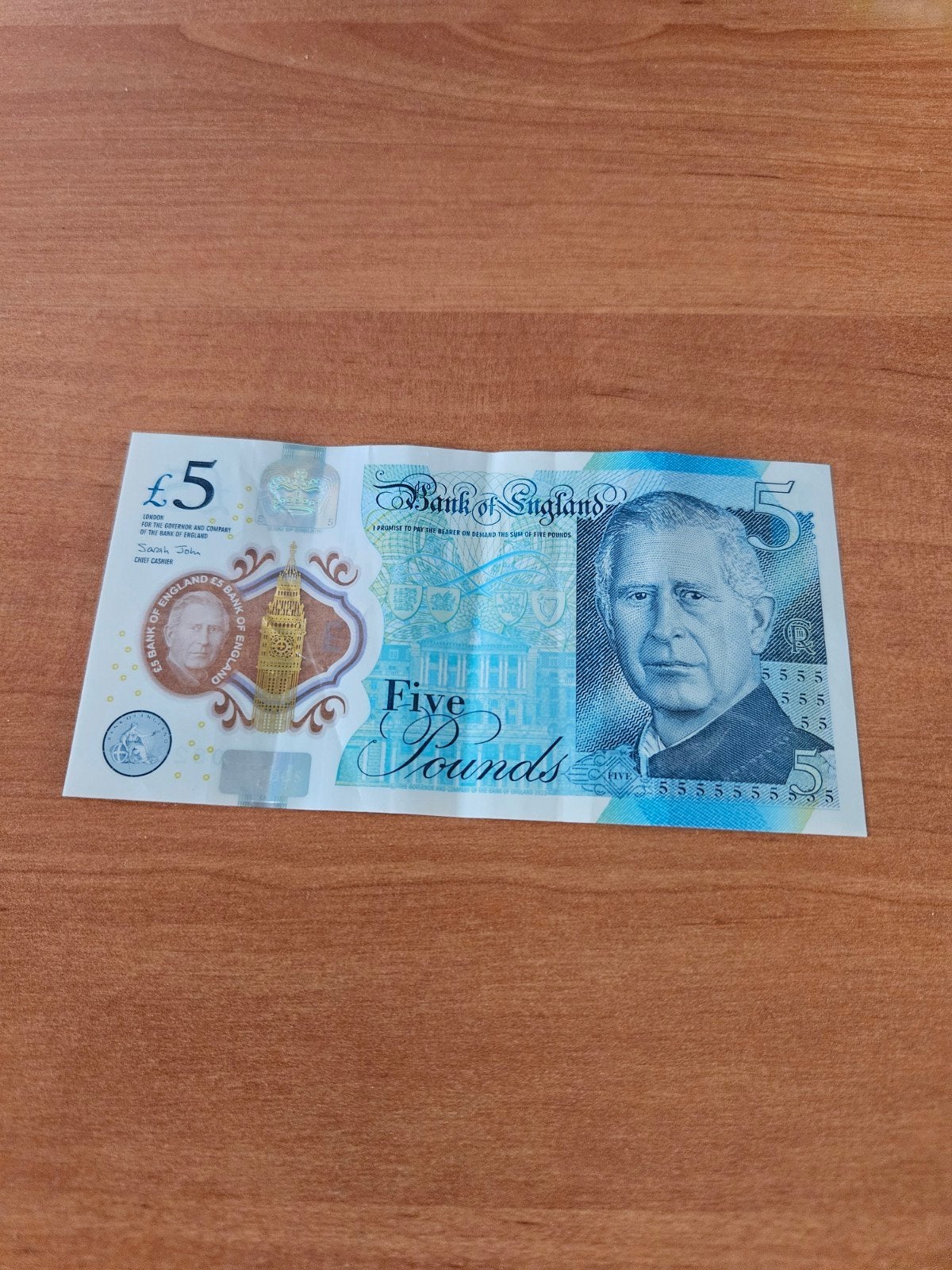 5 pounds Engeland 2023 jaar, Ophalen of Verzenden, Overige landen, Los biljet