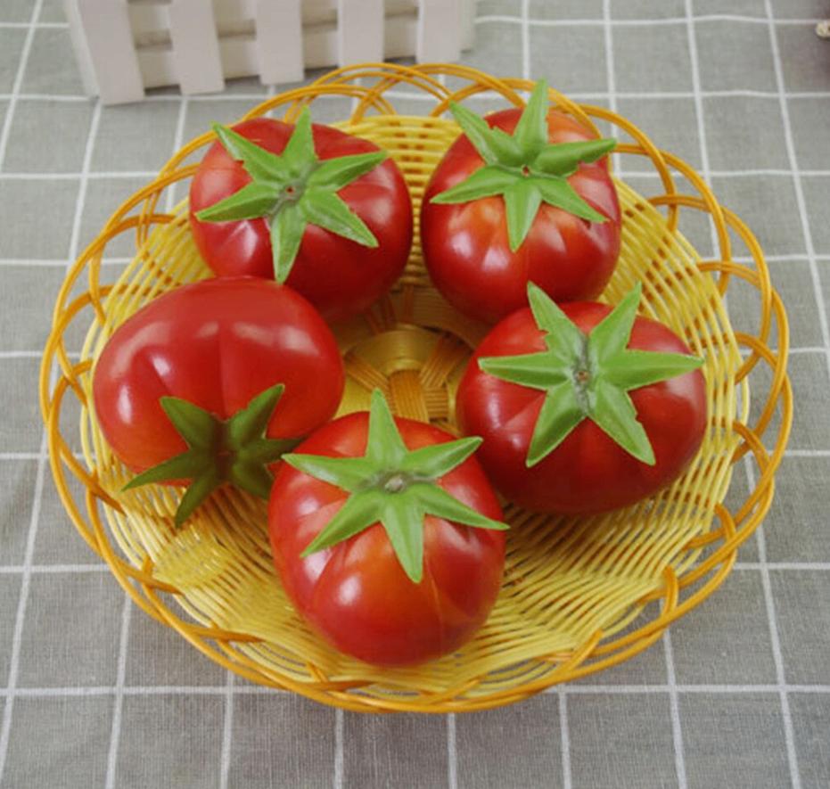 5 Kunst Tomaten / Nep Sier Tomaat Groente Keuken Decoratie, Huis en Inrichting, Woonaccessoires | Overige, Verzenden, Nieuw, Rood