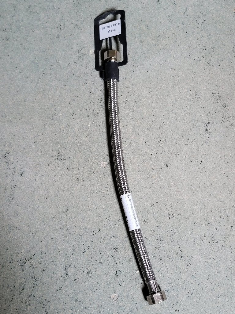 Flexibele RVS Aansluitslang 3/8" Bi x 3/8" Bi – 30 cm (Nw!), Ophalen of Verzenden, Nieuw, Rvs, Kraan