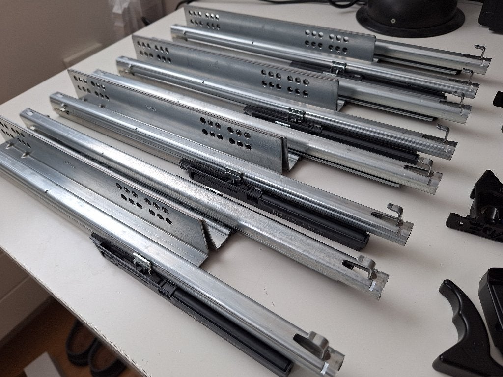 Ladegeleiders Hettich Quadro V6 400 mm, Doe-het-zelf en Verbouw, Hang- en Sluitwerk, Ophalen of Verzenden, Nieuw, IJzer, Overige typen