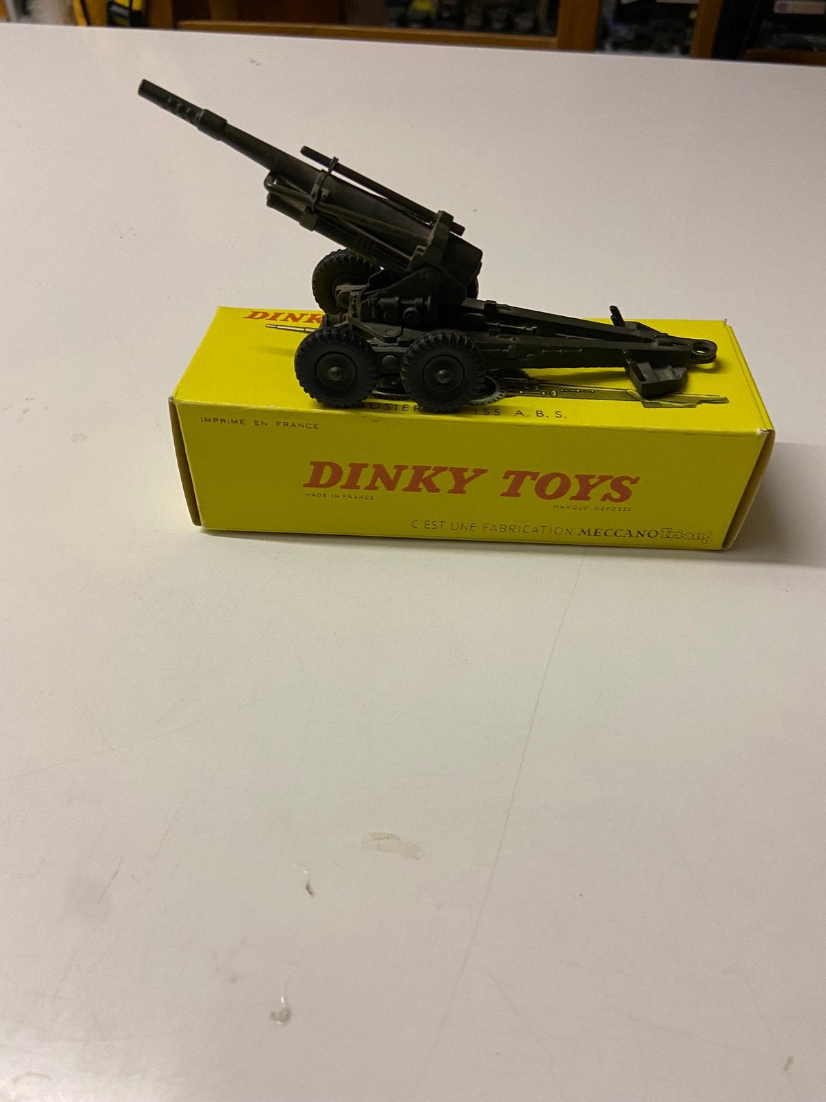 Dinky militair long tom 819, Ophalen of Verzenden, Zo goed als nieuw, Auto, Dinky Toys