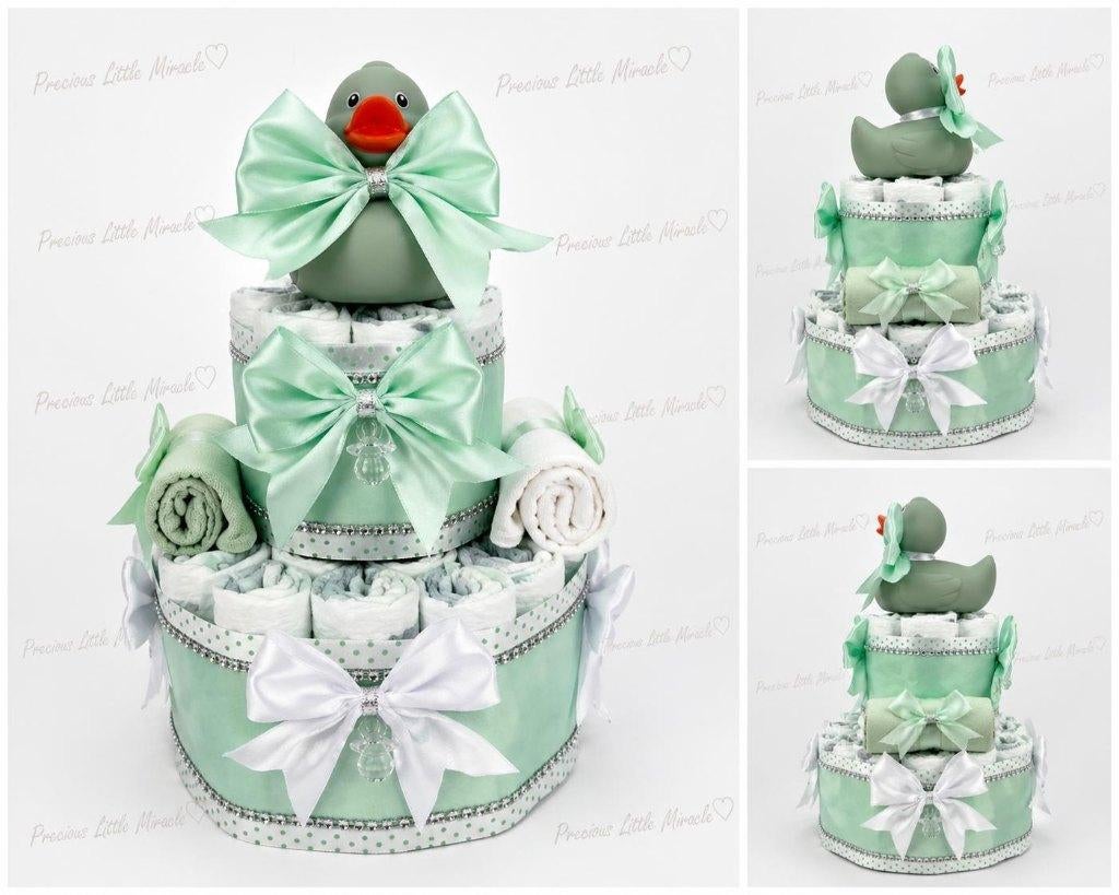 Luiertaart met schattig badeendje, Kinderen en Baby's, Kraamcadeaus en Geboorteborden, Nieuw, Kraamcadeau, Ophalen of Verzenden
