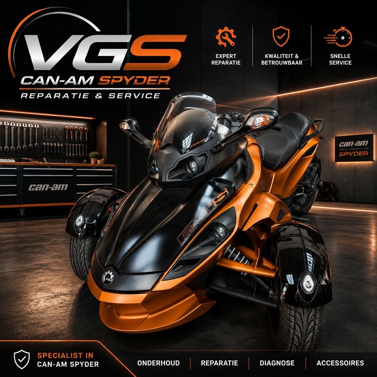 Can-Am Spyder Reparatie can am rayker seadoo, Motoren, Quads en Trikes