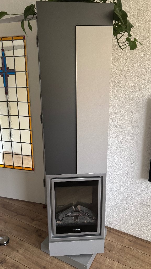 elektrische haard op draaiplateau, Ophalen, Zo goed als nieuw, Vrijstaande haard, Elektrische haard