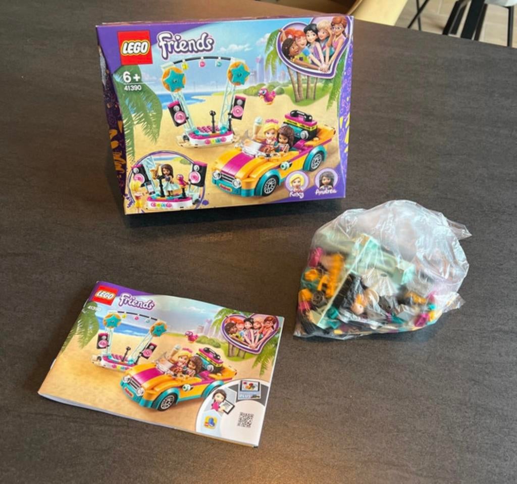 Lego friends 41390 andrea’s car and stage, Ophalen of Verzenden, Zo goed als nieuw