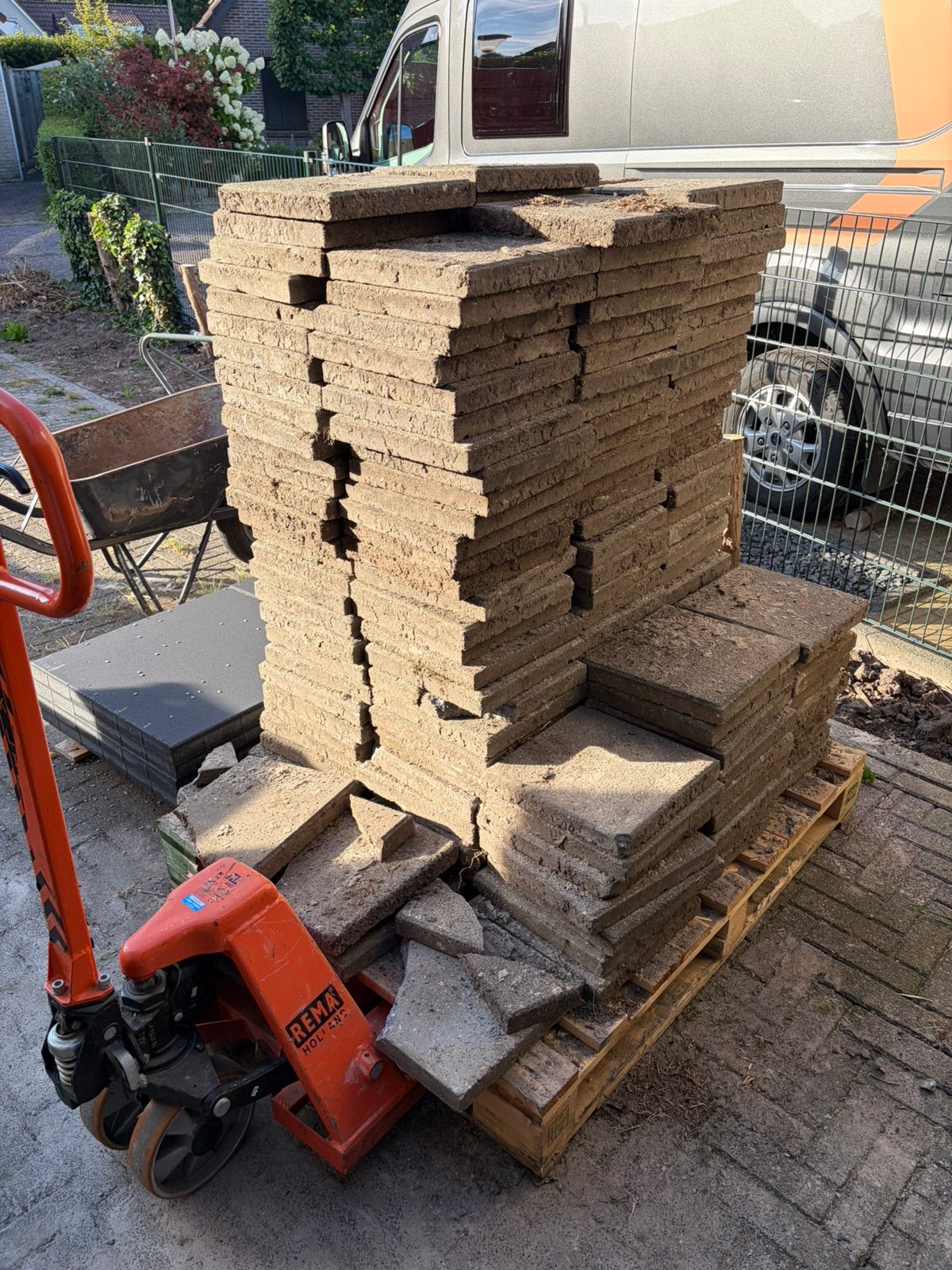 Tegels 30x30, Ophalen, Gebruikt, 10 m² of meer, Beton