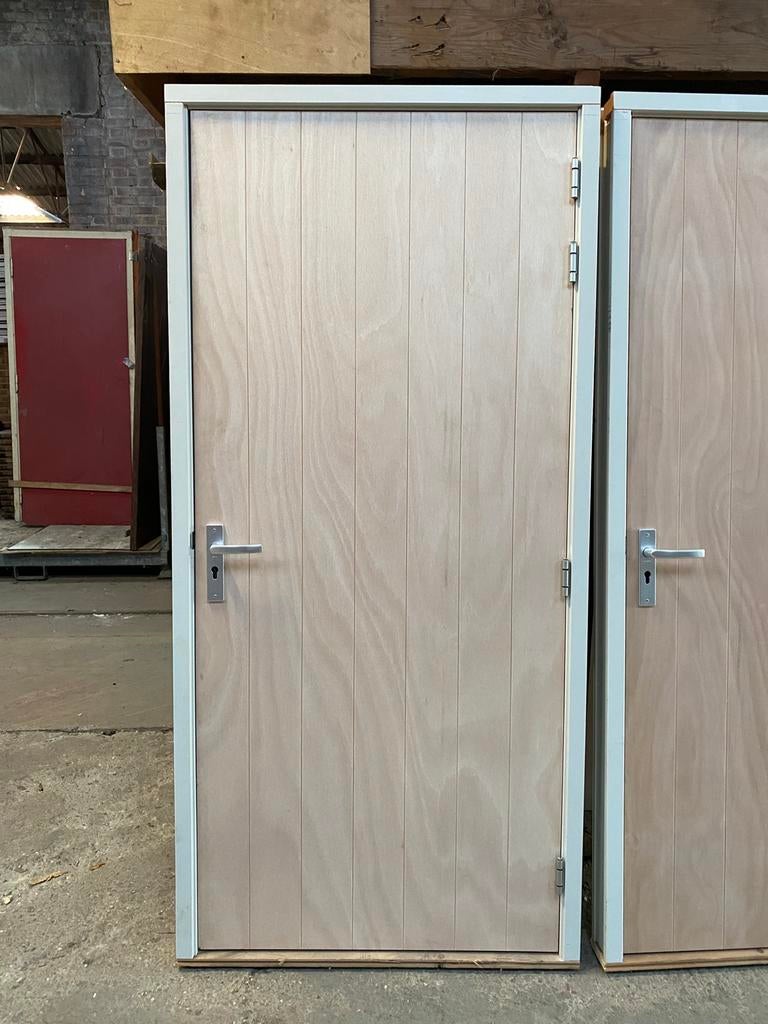 ALUPLEX POORT/SCHUURDEUR MET KOZIJN (H217xB103,5) NIEUW!, Deurkozijn, Nieuw, 150 tot 225 cm, Hout