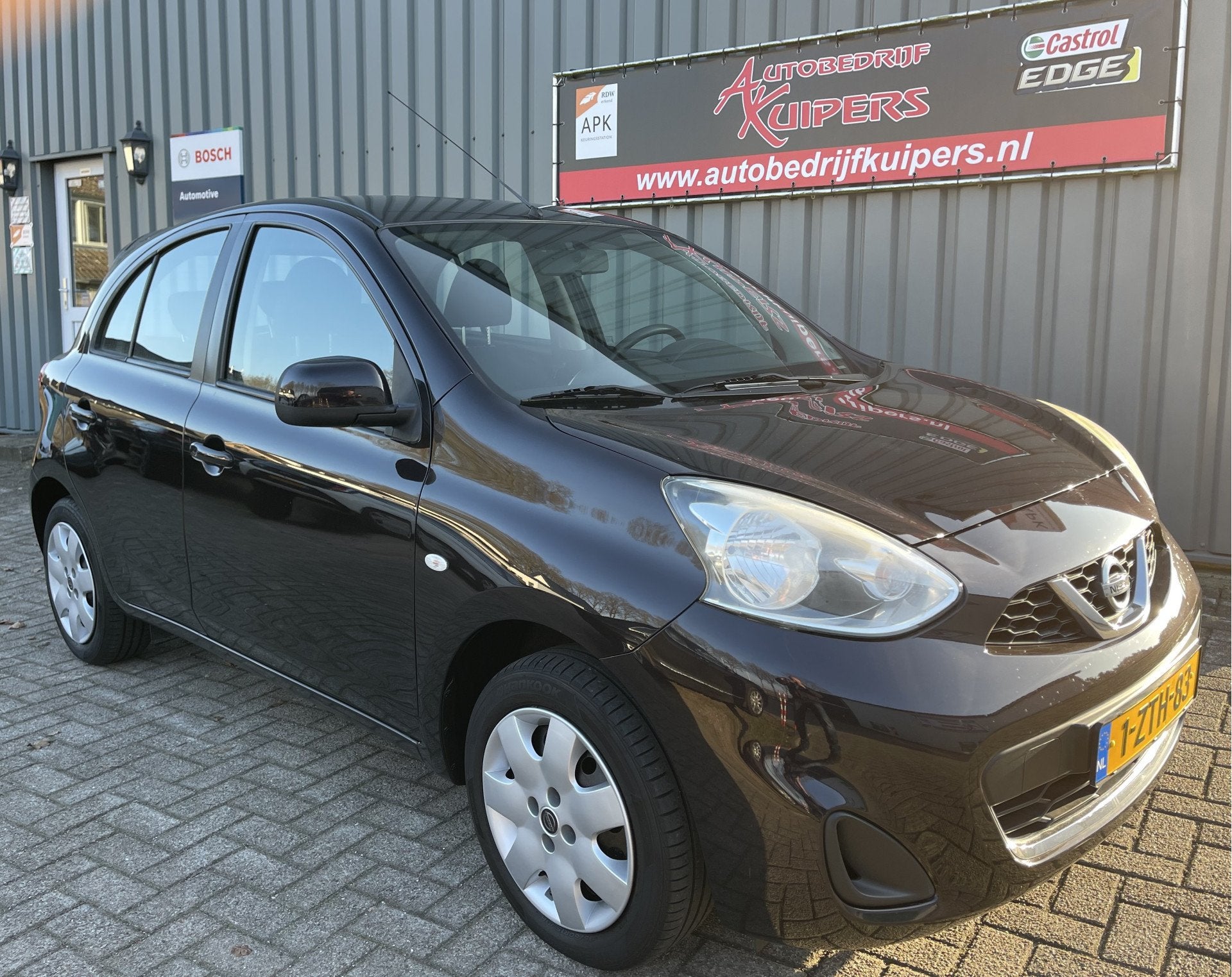 Nissan Micra 1.2 DIG-S Acenta Airco.Cruise.Pdc.Electr.pakket, Voorwielaandrijving, Euro 5, Stof, Zwart