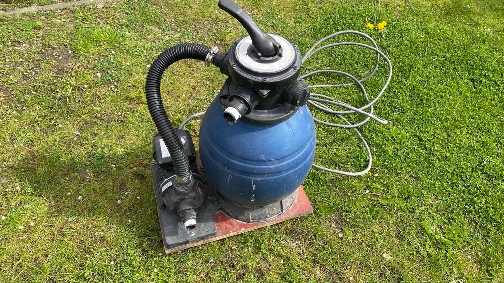 Zand/glas waterfilter met pomp voor zwembad of vijver, Ophalen, Gebruikt, Filter