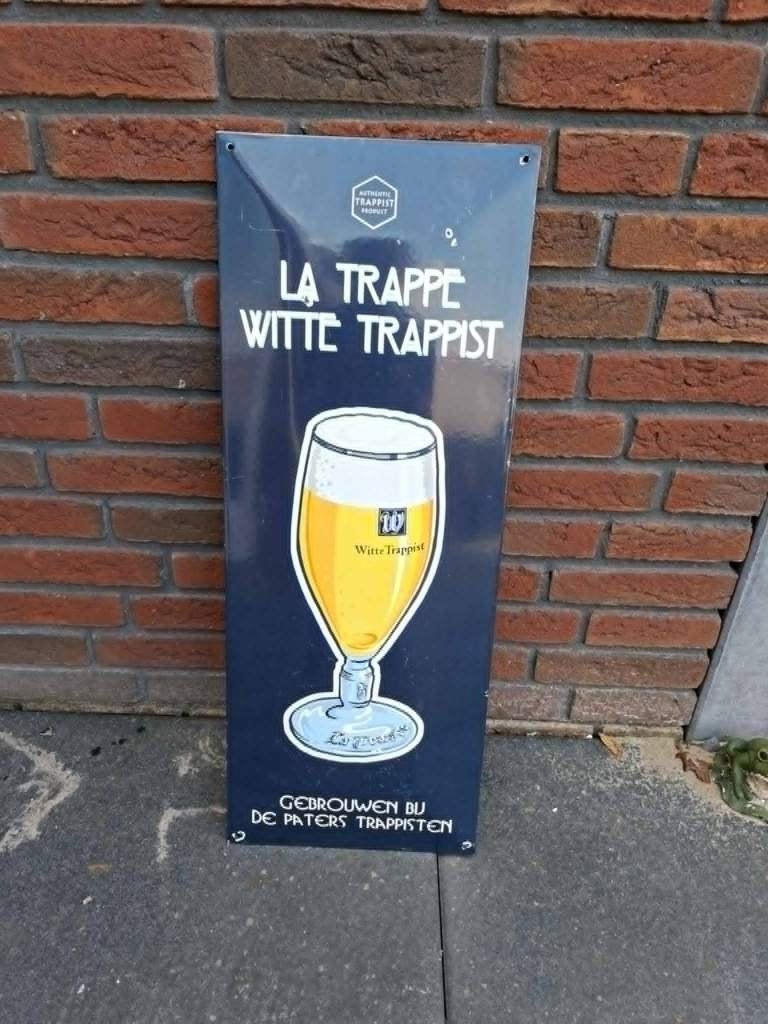 la trappe emaille, Verzenden, Gebruikt, Reclamebord