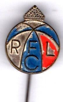 R.F.L.C. zilverkleurig voetbal club speldje ( Y_193 ), Verzamelen, Verzenden, Gebruikt, Sport, Speldje of Pin