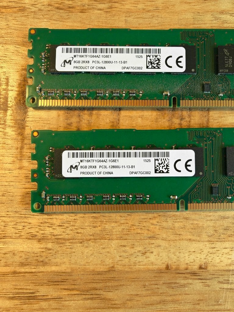 Micron 16GB DDR3L 1600MHz DIMM Set (2x8GB), Info@micron.nl, Basisweg 10 1043 AP Amsterdam, Refurbished, DDR3