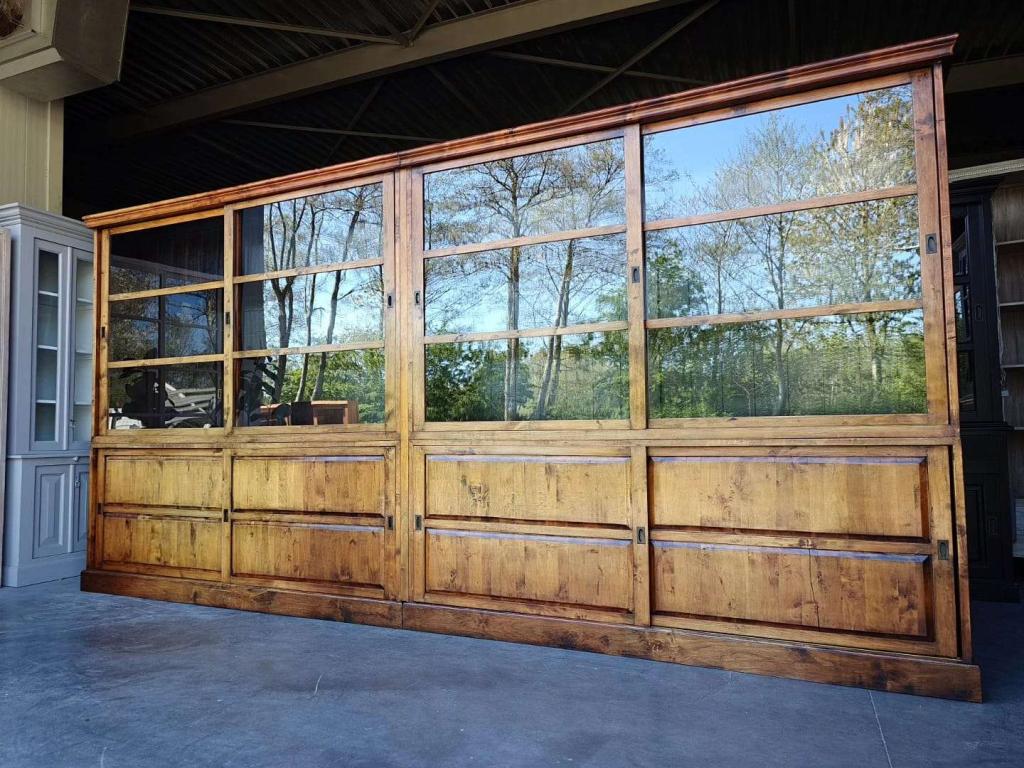 Grote 434cm brede winkelkast | Xxl buffetkast 4delig #6620, Antiek en Kunst, Antiek | Meubels | Kasten, Ophalen of Verzenden