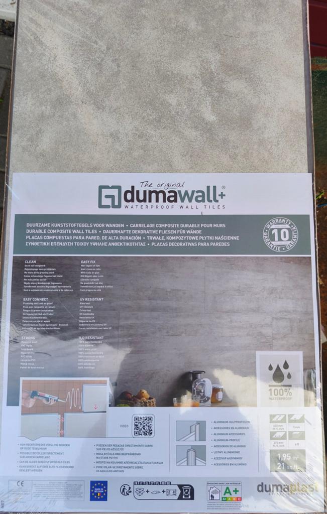 Dumawall Cloudy White wandtegel, Ophalen, 60 cm of meer, Nieuw, Minder dan 5 m²