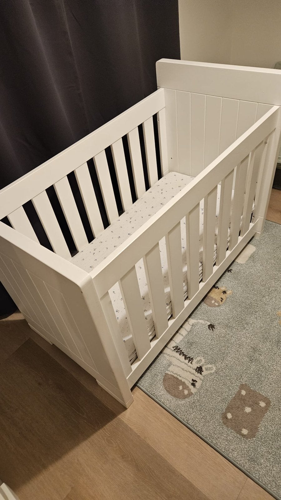 Baby Bed, Kinderen en Baby's, Kinderkamer | Bedden, Ophalen, Gebruikt, Minder dan 140 cm, Matras