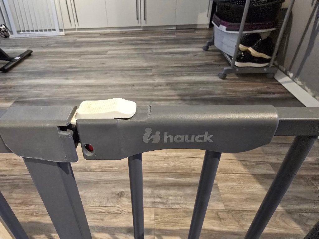 Hauck Kindertrap hekje 70 - 100 cm Antraciet, Ophalen, Aluminium, Zo goed als nieuw, Klemhekje