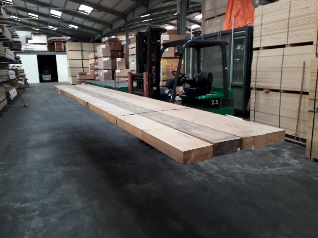 Vuren balken geschaafd in lange lengtes groot formaat, Tuin en Terras, Palen, Balken en Planken, Nieuw, Balken, 250 cm of meer