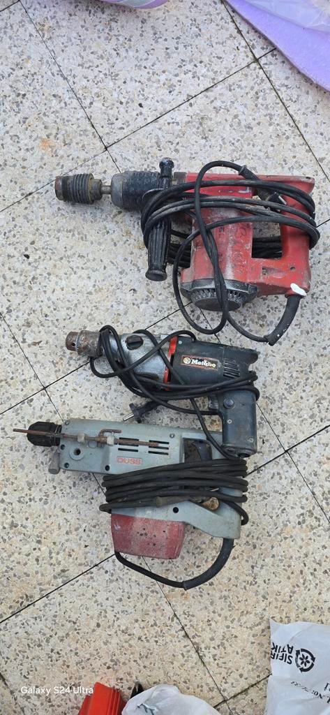 Partij van 3 gebruikte boorhamers (Metabo, Duss), Doe-het-zelf en Verbouw, Gereedschap | Boormachines, Boor- en/of Breekhamer
