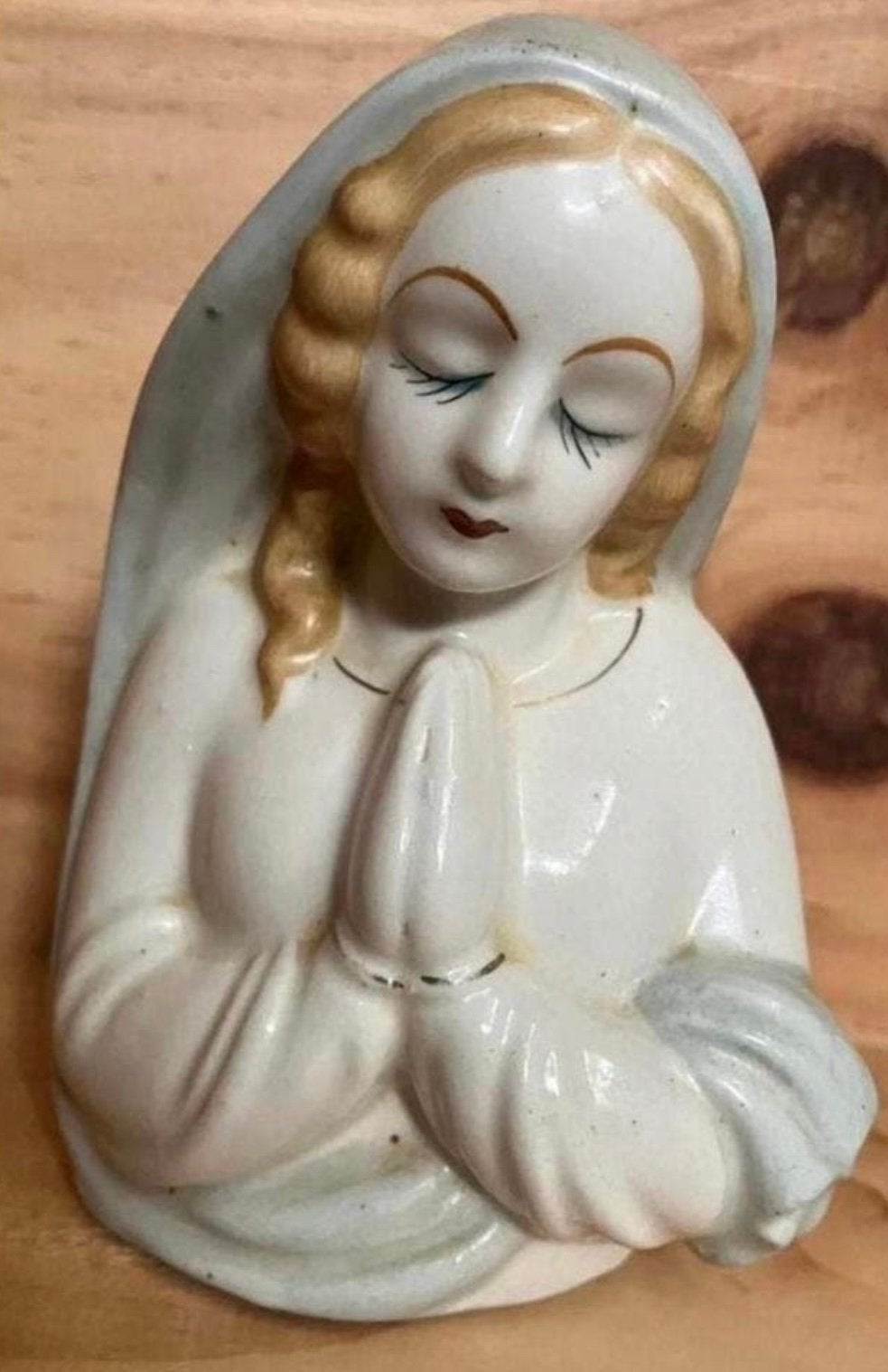 Mooi MARiA beeldje,om bv bloem in te zetten…, Antiek en Kunst, Antiek | Religie, Ophalen of Verzenden