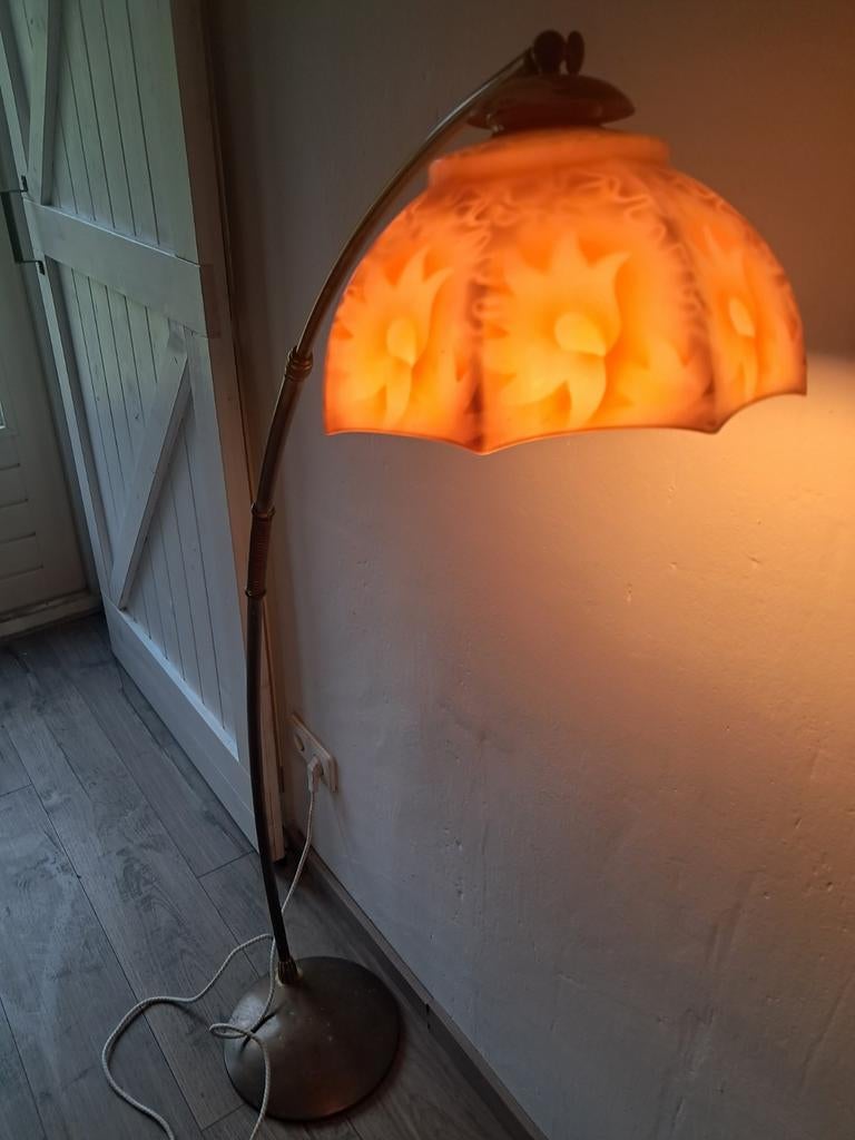 Vintage/ArtDeco booglamp, Ophalen of Verzenden, Gebruikt