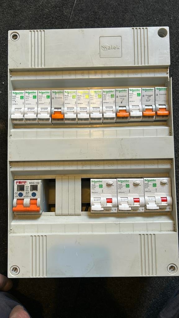 Schneider groepenkast, Doe-het-zelf en Verbouw, Ophalen of Verzenden, Zo goed als nieuw, Overige typen