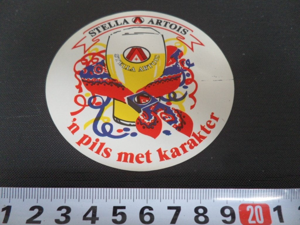sticker Stella Artois 'n pils met karakter Bier GN059*, Ophalen, Zo goed als nieuw
