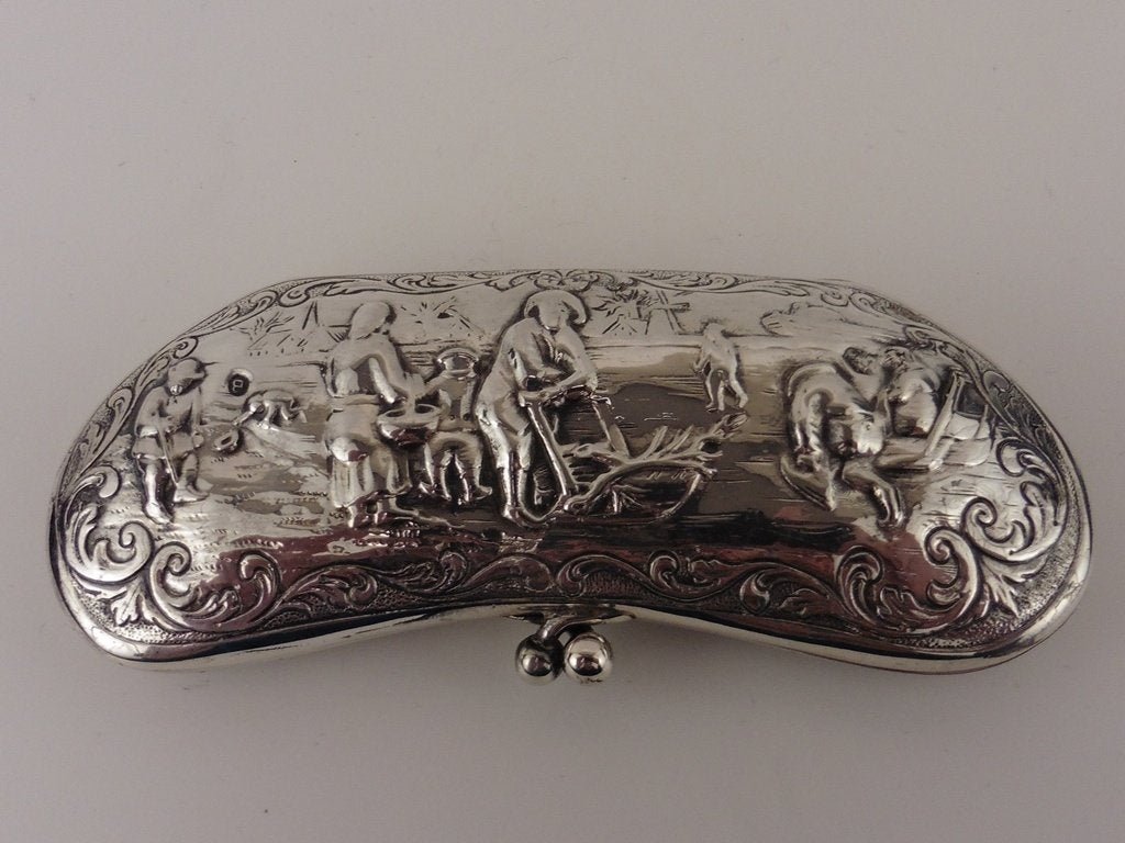 Zilveren brillenkoker                                    Z23, Ophalen of Verzenden, Zilver