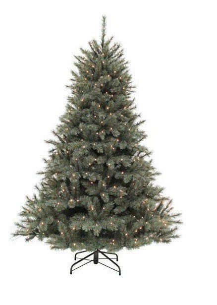 kunstkerstboom Romagne blauw met 96 lampjes warm, Ophalen, Zo goed als nieuw