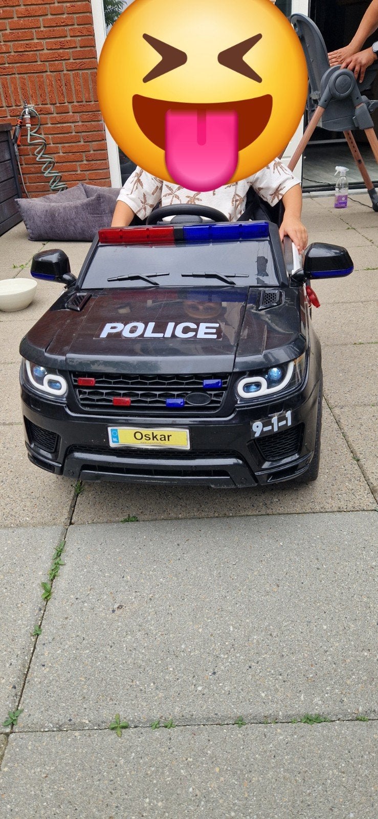 Stoere politie jeep met sirene en toeter 12V 2.4G RC, Ophalen, Gebruikt