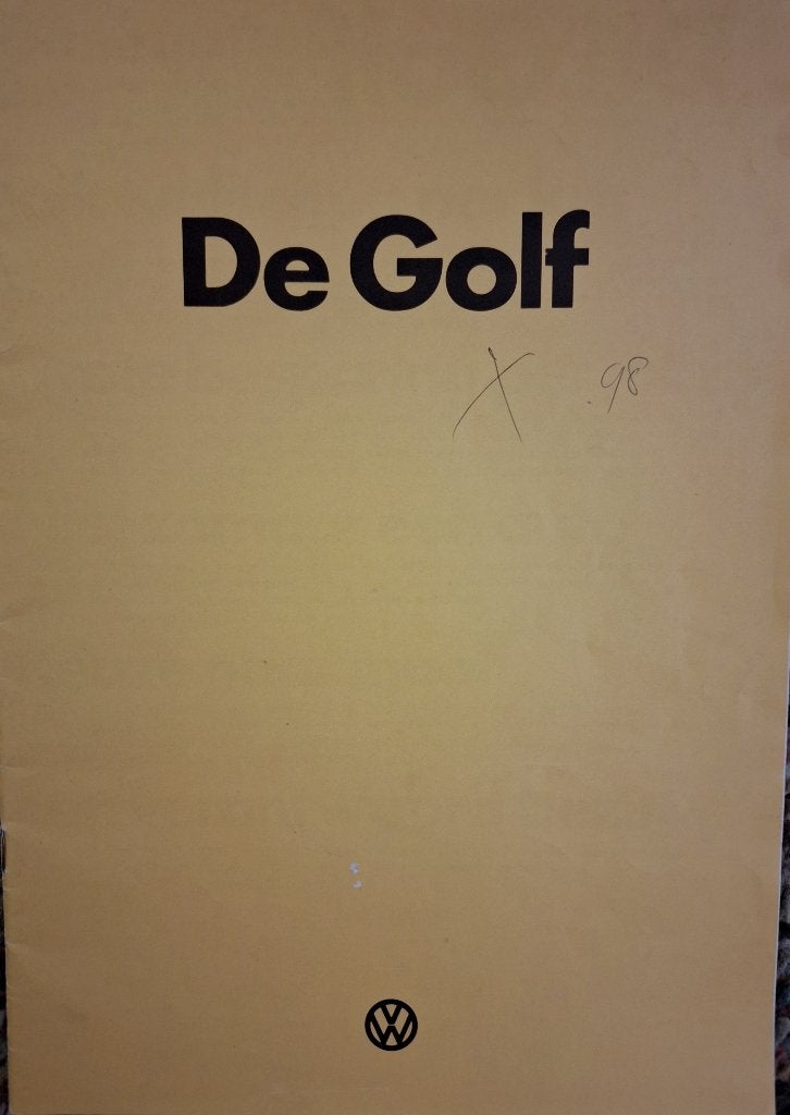 VW De Golf brochure folder uit 1975, Ophalen of Verzenden, Gelezen, Volkswagen