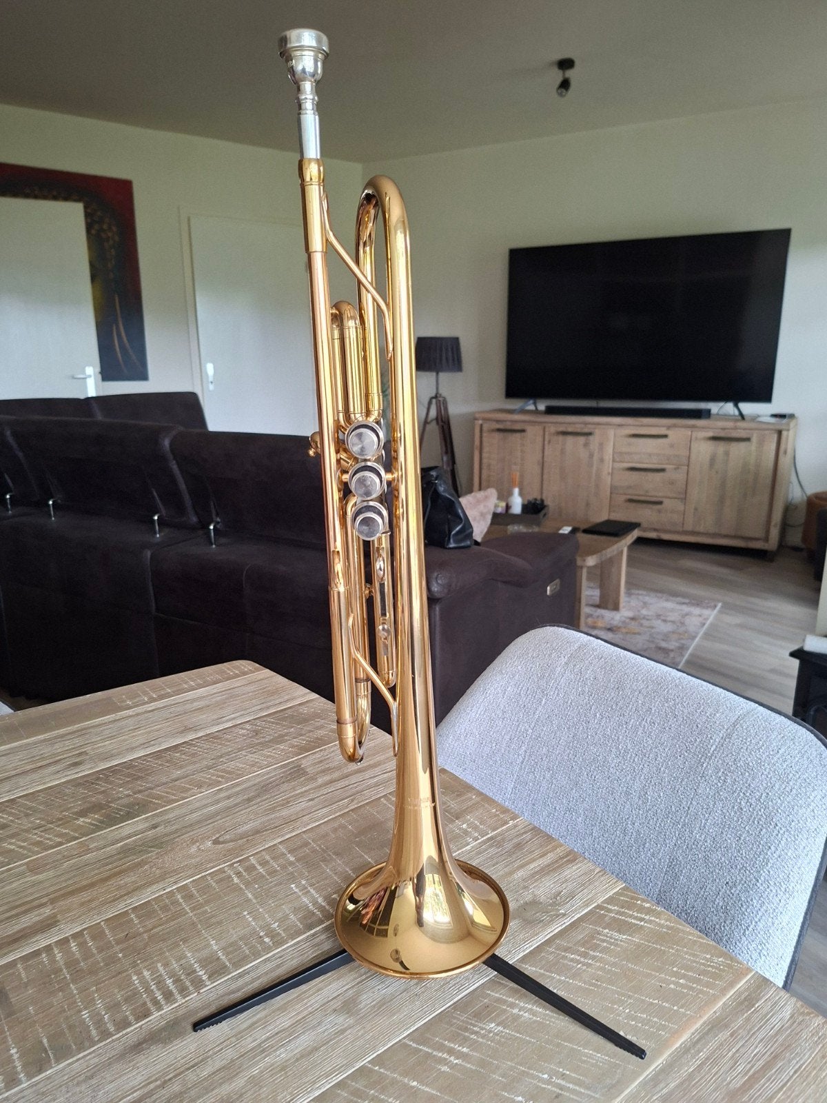 Yamaha YTR 1335 ZGAN ( Japan), Ophalen of Verzenden, Zo goed als nieuw, Bes-trompet, Met koffer