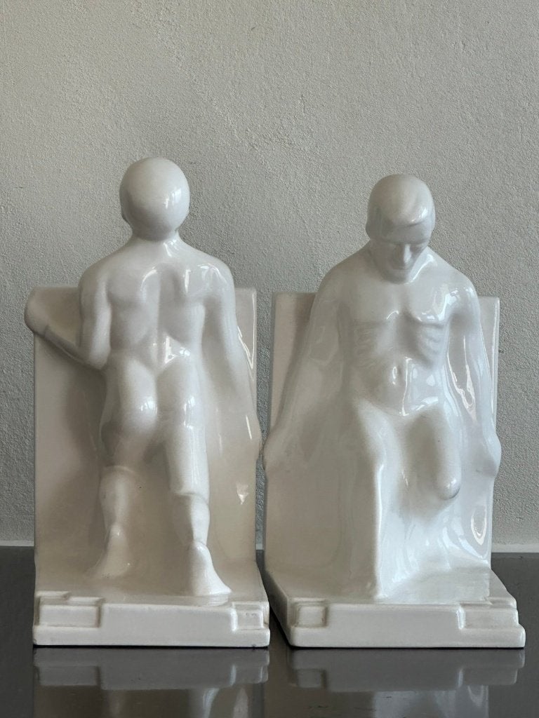 RARE Art Deco Boekensteunen / Godefridus Boonekamp, Antiek en Kunst, Antiek | Keramiek en Aardewerk, Ophalen of Verzenden