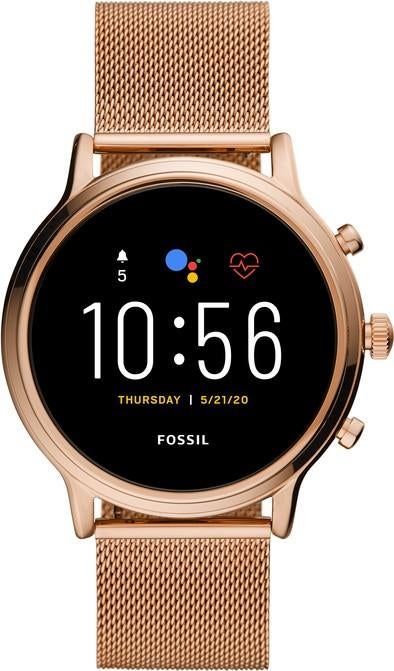 Fossil Julianna Hr Gen 5 Dames Display Smartwatch FTW6062, Ophalen of Verzenden, Zo goed als nieuw, Zwart, Android