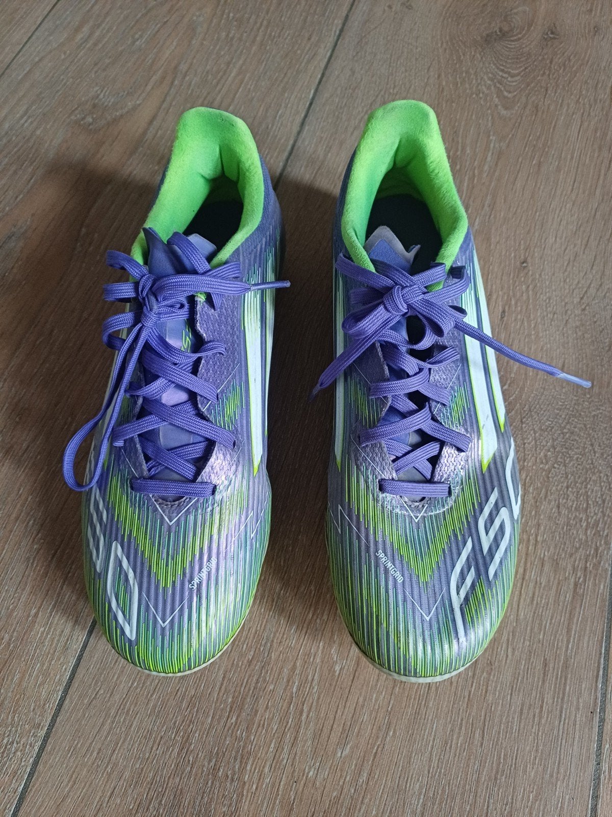 Adidas F50 Voetbalschoenen - Paars/Groen Maat 40, Ophalen, Gebruikt, Schoenen