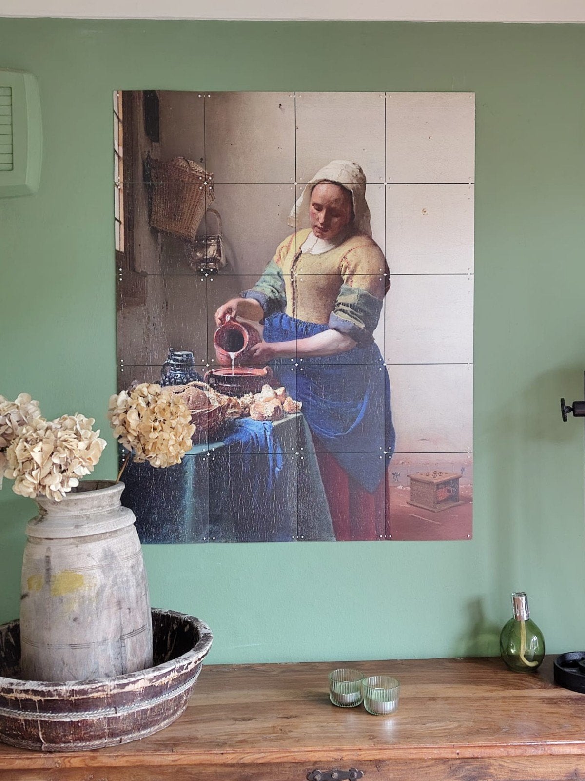 Wanddecoratie ixxi Melkmeisje van Vermeer, Huis en Inrichting, Woonaccessoires | Wanddecoraties, Meerkleurig, Ophalen of Verzenden
