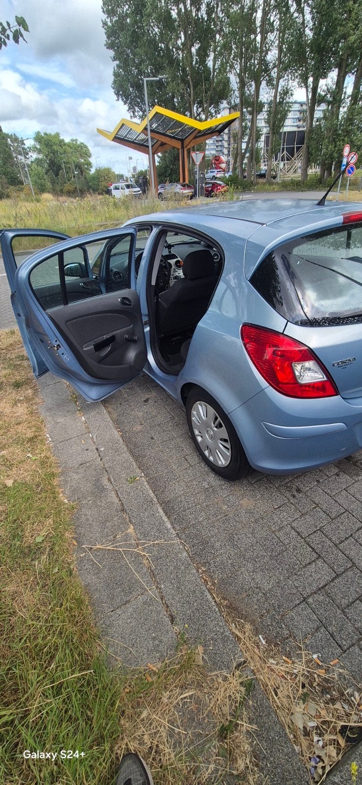 Opel Corsa 1.2 16V 5D 2007 Blauw, Auto's, Voorwielaandrijving, 4 cilinders, Blauw, 1229 cc