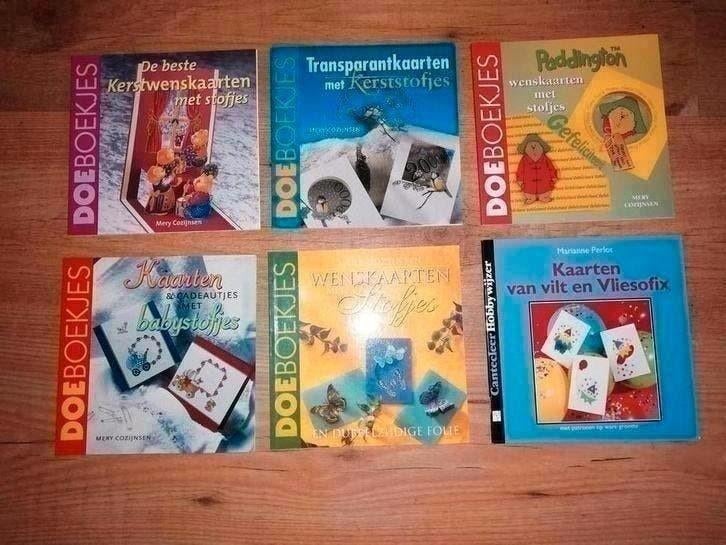 Zelf kaarten maken met stofjes, oa kerst, samen €7,50, Ophalen of Verzenden, Zo goed als nieuw, Kerst